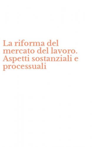 La riforma del mercato del lavoro. Aspetti sostanziali e processuali