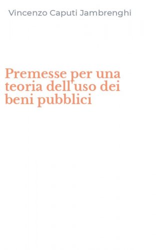 Premesse per una teoria dell'uso dei beni pubblici