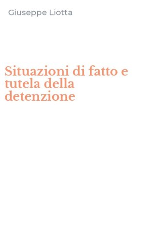 Situazioni di fatto e tutela della detenzione