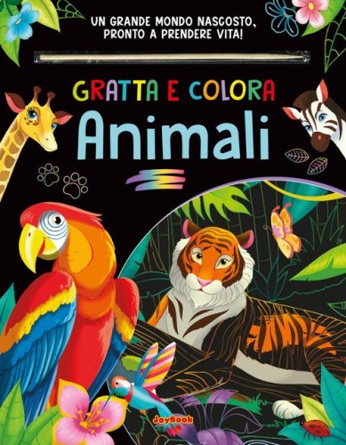 Animali. Gratta e colora