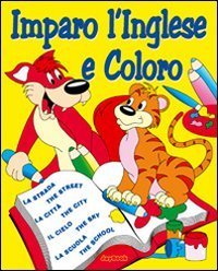 Imparo l'inglese e coloro la strada, la citt&agrave;, il cielo