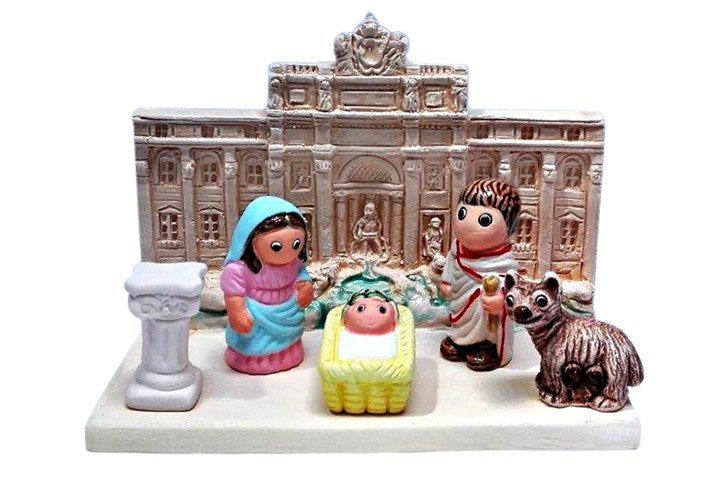 PRESEPE ROMA FONTANA DI TREVI - Base 7x9