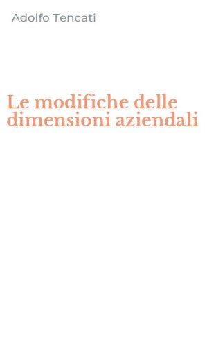 Le modifiche delle dimensioni aziendali
