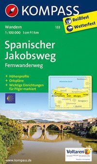 Carta escursionistica n. 133. Cammino di Santiago tratto spagnolo-Spanischer Jakobsweg 1:100.000