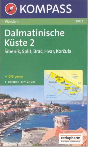 Carta escursionistica n. 2902. Croatia. Dalmatinische K&uuml;ste 1:100.000. Adatto a GPS. Digital map. DVD-ROM
