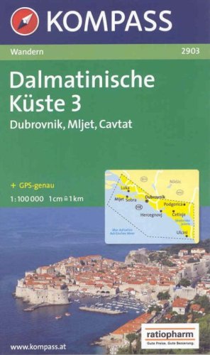 Carta escursionistica n. 2903. Croatia. Dalmatinische K&uuml;ste 1:100.000. Adatto a GPS. Digital map. DVD-ROM
