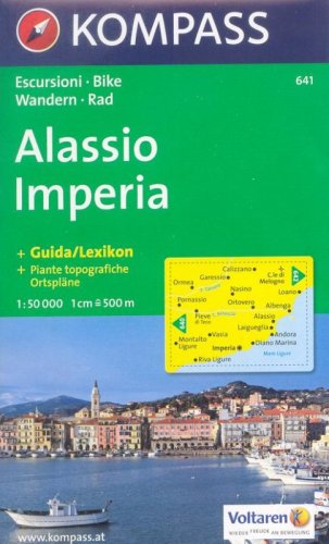 Carta escursionistica n. 641. Costa Azzurra, Liguria. Alassio, Imperia 1:50.000