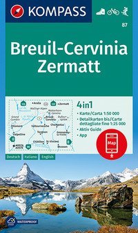 Carta escursionistica n. 87. Breuil-Cervinia, Zermatt 1:50.000