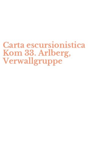 Carta escursionistica Kom 33. Arlberg, Verwallgruppe