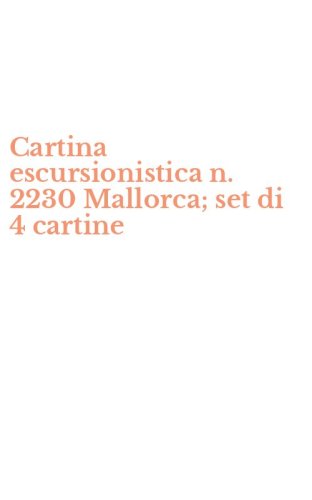 Cartina escursionistica n. 2230 Mallorca; set di 4 cartine