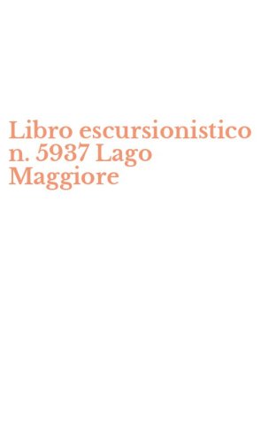 Libro escursionistico n. 5937 Lago Maggiore