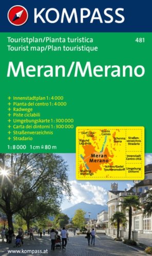 Pianta della citt&agrave; n. 481. Italia. Merano 1:8.000