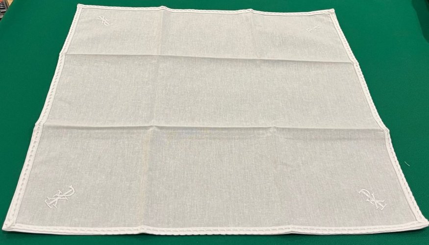 CORPORALE PAX BIANCO  RICAMATO 100% COTONE - 48X48 CM