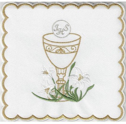 PALLA PAX CALICE IHS - Ricamo oro