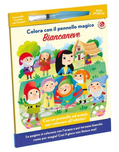 Biancaneve. Colora con il pennello magico