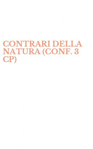 CONTRARI DELLA NATURA (CONF. 3 CP)