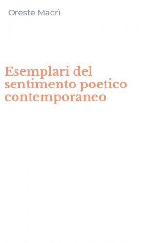 Esemplari del sentimento poetico contemporaneo