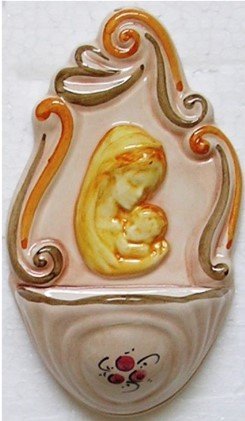 ACQUASANTIERA CON MADONNA
