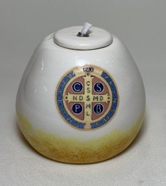 LAMPADA SAN BENEDETTO - Realizzato in ceramica. Diametro cm 8.