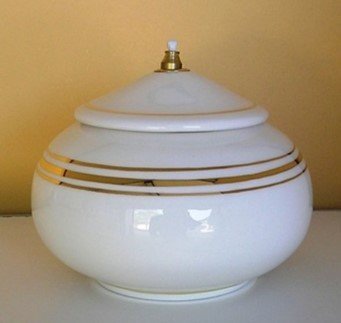LUCERNA TONDA RIFINITA ORO - Diametro 15 cm.