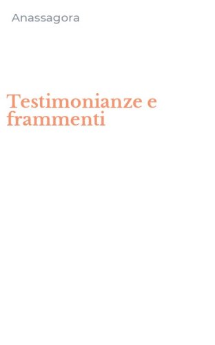 Testimonianze e frammenti