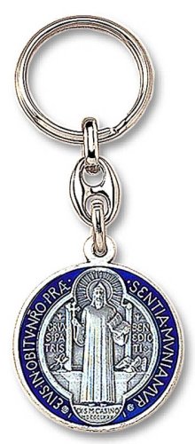 ARGENTO SMALTO SAN BENEDETTO PORTACHIAVI