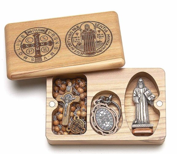 ASTUCCIO ROSARIO/PORTACHIAVE/STATUA SAN BENEDETTO