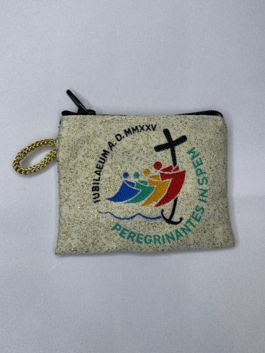 BORSELLINO STOFFA GIUBILEO 2025 6.6x7.2 cm
