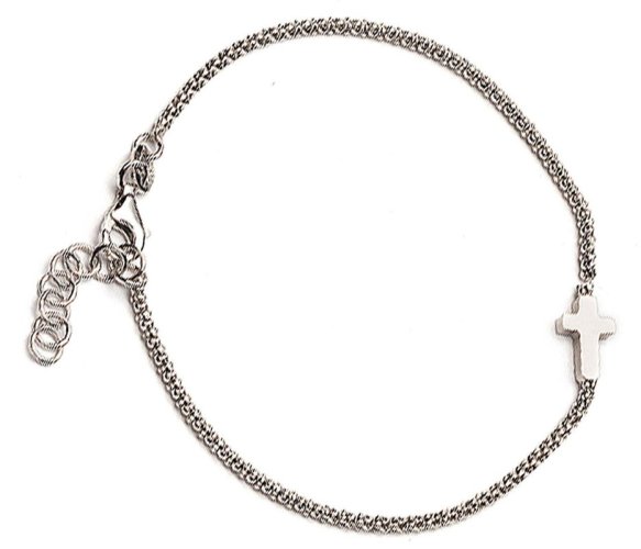BRACCIALE CROCE ARGENTO
