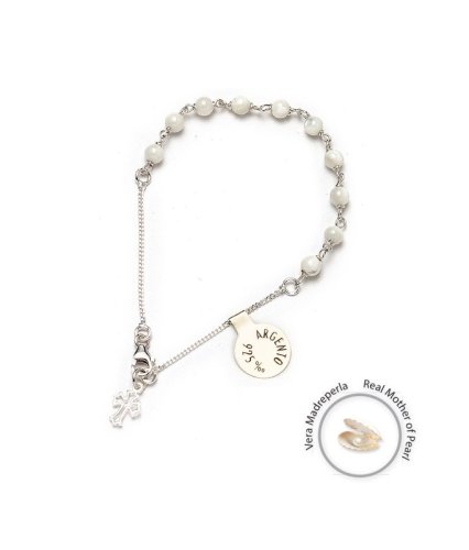 BRACCIALE MADREPERLA ARG. 4mm