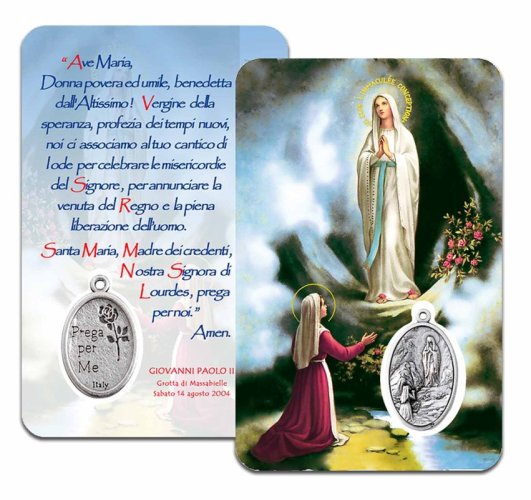 CARD LOURDES + MEDAGLIE