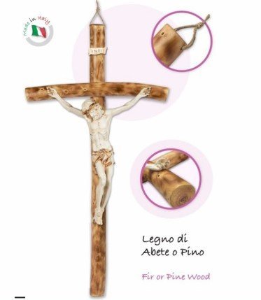 CROCE LEGNO ABETE - Misure 37 x 18,5 cm.