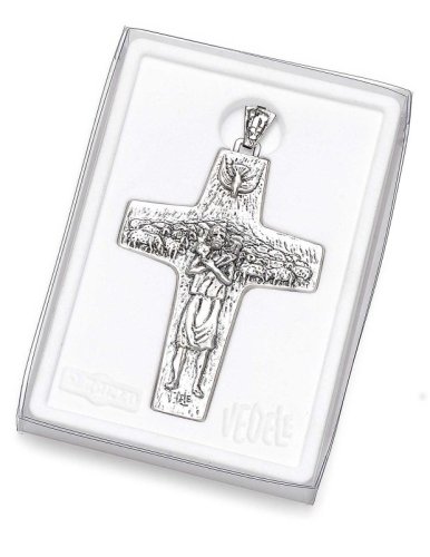 CROCE PAPA FRANCESCO IN METALLO - Altezza cm 10.