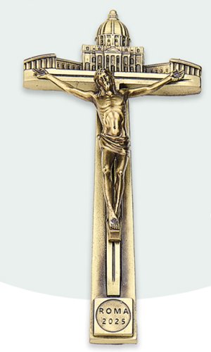 CROCE S. PIETRO BRONZO GIUBILEO 25