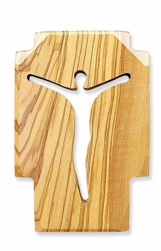 CROCE ULIVO CORPO TRAFORATO - Misure 10 x 15 cm.