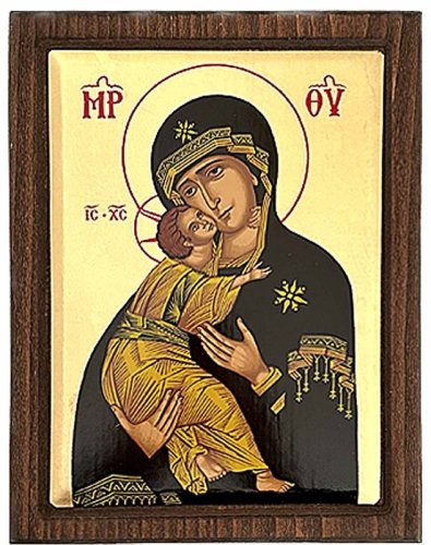 MADONNA VLADIMIR 23x29,5 - Icona greca serigrafata