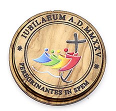 MAGNETE CON LOGO DEL GIUBILEO A COLORI -  DIAMETRO 4 cm