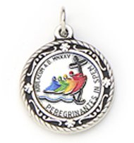 MEDAGLIA CON LOGO DEL GIUBILEO COLORATO - Diametro 2 cm