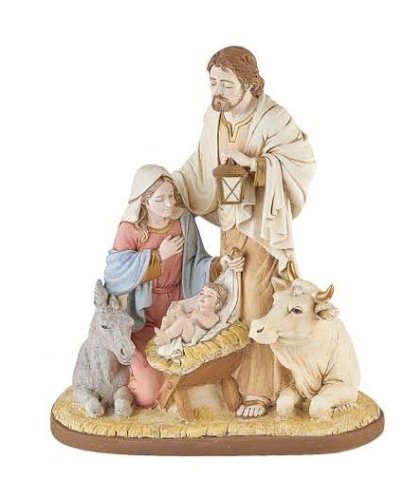 NATIVITA' 5 cm COLORATA - Statua in resina colorata a mano
