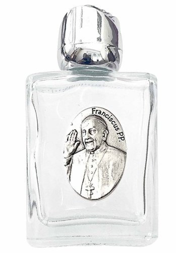 PAPA FRANCESCO BOTTIGLIETTA PER  ACQUA SANTA - Rettangolare - in vetro 15 ML