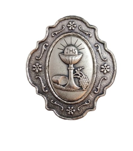 PORTAROSARIO COMUNIONE  CON ROSARIO IN LEGNO