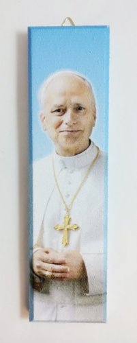 QUADRETTO CELESTE PAPA LEONE XIV - Misure: 15 x 4cm.