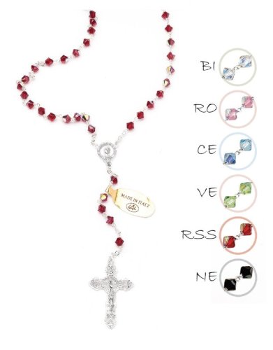 ROSARIO NERO SWAROVSKI GRANO 5 mm