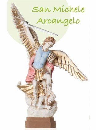 STATUA SAN MICHELE ARCANGELO - Altezza 20 cm