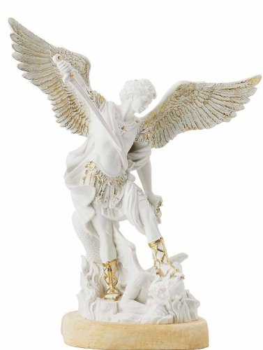 STATUA SAN MICHELE BIANCO 20 CM