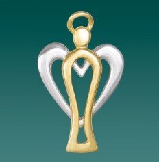 CIONDOLO ANGELO CON  CATENINA ARGENTO 925