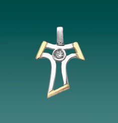 TAU CON STRASS E CATENINA ARGENTO 925