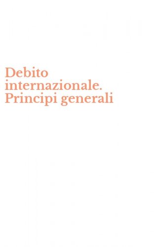 Debito internazionale. Principi generali