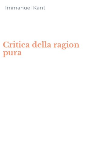 Critica della ragion pura