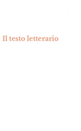 Il testo letterario